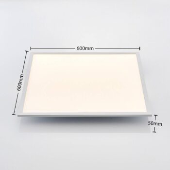 Lindby LED panel Quais, 60 x 60 cm, biely, hliník, 4 000 K