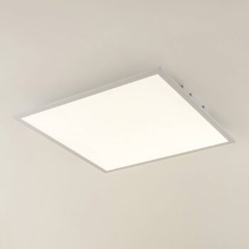 Lindby LED panel Quais, 60 x 60 cm, biely, hliník, 4 000 K