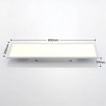 Lindby LED panel Quais, 80 x 30 cm, biely, kov, 4 000K