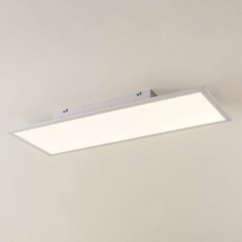 Lindby LED panel Quais, 80 x 30 cm, biely, kov, 4 000K