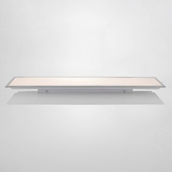 Lindby LED panel Stenley, 4 000 K, 120 cm x 30 cm, strieborná/biela