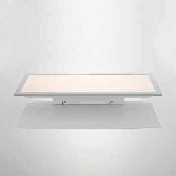 Lindby LED panel Stenley, 4 000 K, 60 cm x 30 cm, strieborná/biela