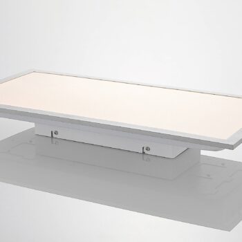 Lindby LED panel Stenley, 4 000 K, 60 cm x 30 cm, strieborná/biela