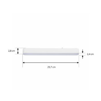 Lindby LED pásik 48 V Lumaro, biely, 10 W, plastový, stmievateľný