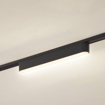 Lindby LED pásik 48 V Lumaro, čierny, 10 W, plastový, stmievateľný