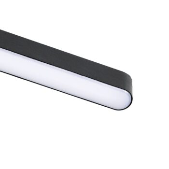 Lindby LED pásik 48 V Lumaro, čierny, 20 W, plastový, stmievateľný