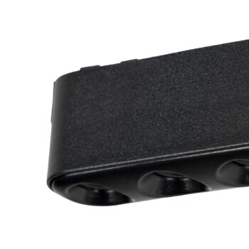 Lindby LED pásik 48V Lumaro, čierny, 12 bodov, 2,4 cm, stmievateľný