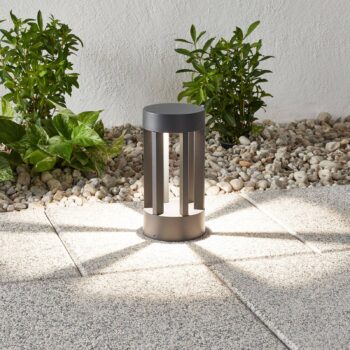 Lindby LED podstavné svetlo Jordis, 22 cm, antracit, hliník