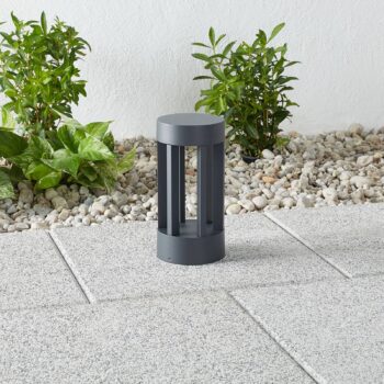 Lindby LED podstavné svetlo Jordis, 22 cm, antracit, hliník