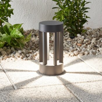 Lindby LED podstavné svetlo Jordis, 22 cm, antracit, hliník