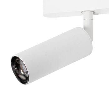 Lindby LED reflektor 48 V Lumaro, biely, Ø 4 cm, hliník, stmievateľný