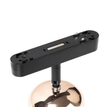 Lindby LED reflektor 48 V Lumaro, ružové zlato, Ø 8,2 cm, hliník, stmievateľný