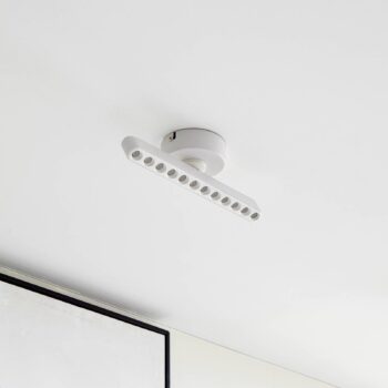 Lindby LED reflektor Eldrin, biely, 1-svetelný, svetelné body