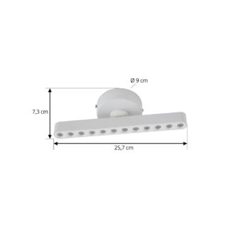 Lindby LED reflektor Eldrin, biely, 1-svetelný, svetelné body