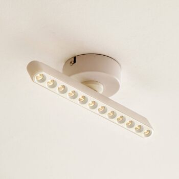 Lindby LED reflektor Eldrin, biely, 1-svetelný, svetelné body