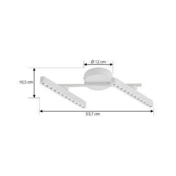 Lindby LED reflektor Eldrin, biely, 2 svetlá, svetelné body