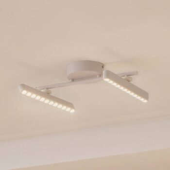 Lindby LED reflektor Eldrin, biely, 2 svetlá, svetelné body