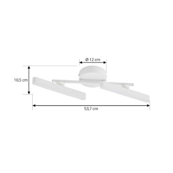 Lindby LED reflektor Eldrin, biely, 2 svetlá, svetelný pás