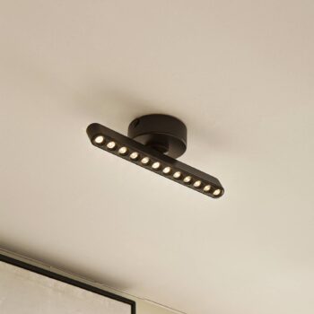 Lindby LED reflektor Eldrin, čierny, 1 svetlo, svetelné body