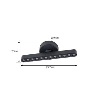 Lindby LED reflektor Eldrin, čierny, 1 svetlo, svetelné body