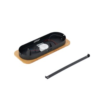 Lindby LED reflektor Joren, drevo, 38 x 16 cm, 2 svetlá, 3 000 K