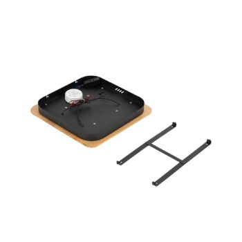 Lindby LED reflektor Joren, drevo, 38 x 38 cm, 4 svetlá, 3 000 K