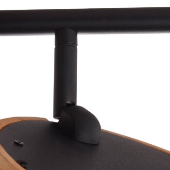 Lindby LED reflektor Manel, drevo, dĺžka 84 cm, 4 svetlá