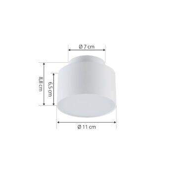 Lindby LED reflektor Nivoria, Ø 11 cm, 15 W, biely, kov