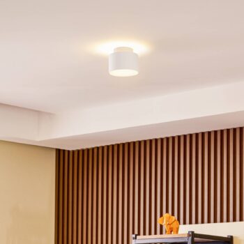 Lindby LED reflektor Nivoria, Ø 11 cm, 15 W, biely, kov