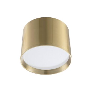 Lindby LED reflektor Nivoria, Ø 12 cm, zlatá farba, kov