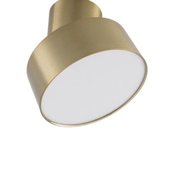 Lindby LED reflektor Nivoria, Ø 14 cm, zlatá farba, otočný