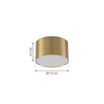 Lindby LED reflektor Nivoria, Ø11 cm, 9 W, zlatá farba, kov
