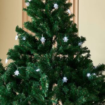 Lindby LED rozprávkové svetlá Parrik, snehové vločky, 620 cm, IP44