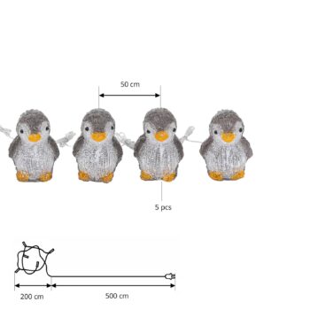 Lindby LED rozprávkové svetlá Pingo, funkcia časovača, 745 cm, IP44