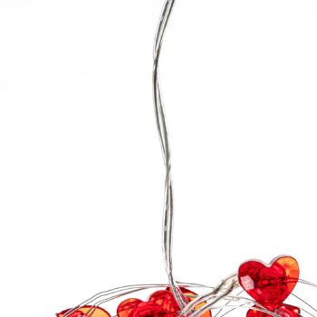 Lindby LED rozprávkové svetlá Titciana, srdce, Valentín, 320 cm