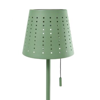 Lindby LED solárna stojacia lampa Hilario, zelená, železo, dobíjacia