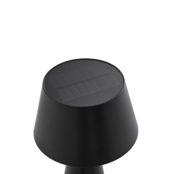Lindby LED solárna stolová lampa Lirinor čierny plast 13 cm