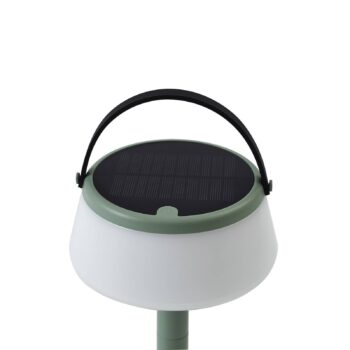 Lindby LED solárna stolová lampa Mikkel, zelená, stmievateľná