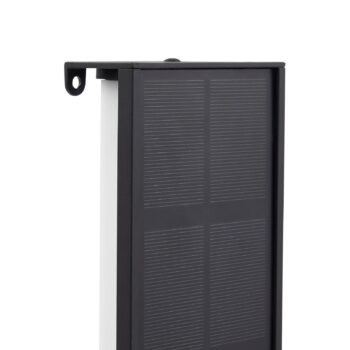 Lindby LED solárne nástenné svietidlo Laarni, stmievateľné, IP54, čierne