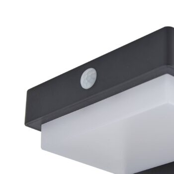 Lindby LED solárne podstavcové svetlo Eleazar, čierne, hliník, senzor