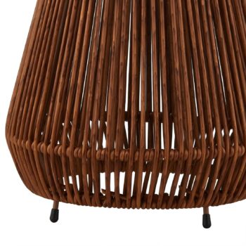 Lindby LED solárne svetlo Amaria, ratan, tmavé, Ø 27 cm