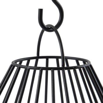 Lindby LED solárne svetlo Kelda, čierna farba, kov, 38 cm, stmiev.