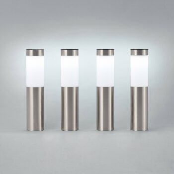 Lindby LED solárne svietidlo, sada 4 ks, zemný hrot, 31 cm, IP44