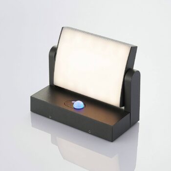 Lindby LED solárne vonkajšie nástenné svietidlo Sherin, antracit, senzor