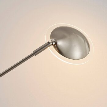 Lindby LED stojacia lampa Anea, 168 cm, 3 svetlá, niklová farba