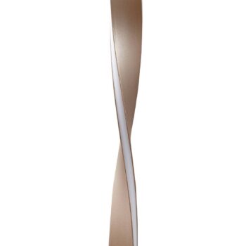 Lindby LED stojacia lampa Jaren, čierna/hnedá, 114 cm, CCT
