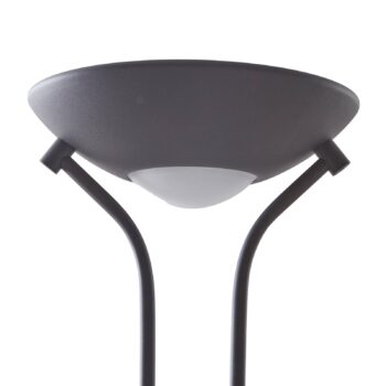 Lindby LED stojacia lampa Josefin, čierna, svetlo na čítanie, stmievateľná