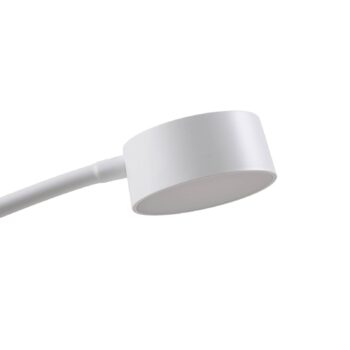 Lindby LED stojacia lampa Maori, biela, kov, CCT, stmievateľná
