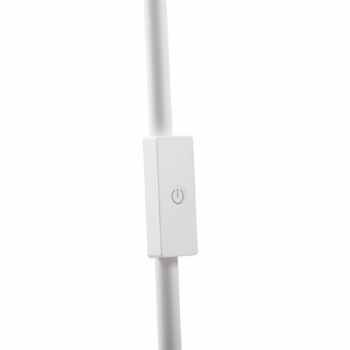 Lindby LED stojacia lampa Maori, biela, kov, CCT, stmievateľná