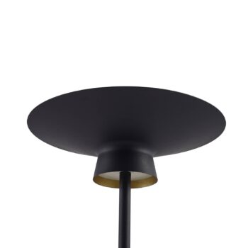 Lindby LED stojacia lampa Norvind, čierna, kov, 1-pl